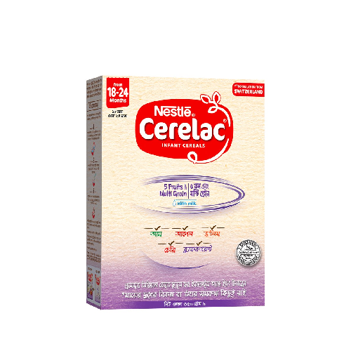 Nestlé Cerelac Five Fruits & Multi Grain Milk Powder (18-36 Months)~ 350 Gm