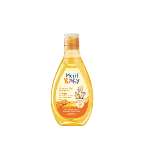 Meril Baby Shower Gel Head to Toe (Orange)~200 ml
