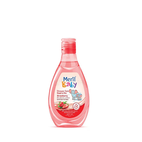 Meril Baby Shower Gel Head to Toe (Strawberry)~200 ml